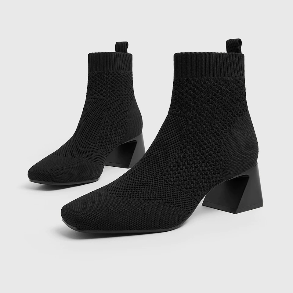 Perforated Heeled Boots