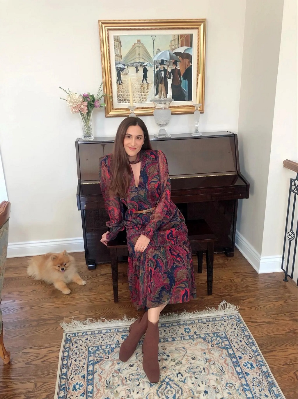 Regina Square-Toe Chunky Heeled Boots