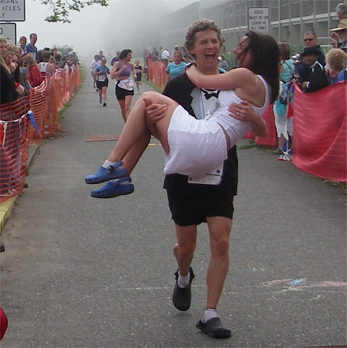 My Wedding Day Crossing the Finish Line