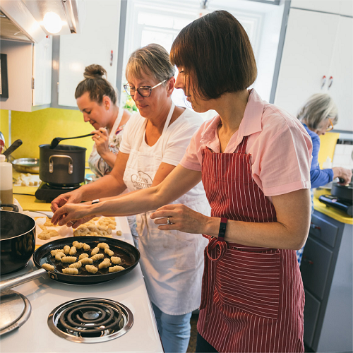 Teaching cooking classes in my kitchen